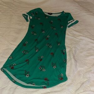 Green Floral print dress